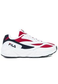 Buty do chodzenia damskie Fila V94M Low Wmn. Zapięcie: sznurówki. Kolor: biały, czerwony, wielokolorowy. Materiał: skóra, syntetyk, tkanina, materiał. Szerokość cholewki: normalna. Sport: turystyka piesza