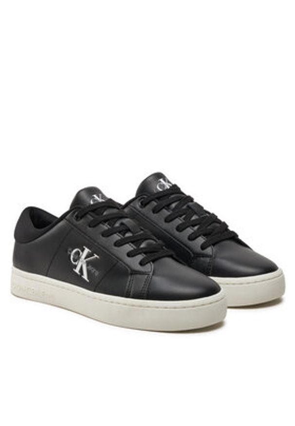 Calvin Klein Jeans Sneakersy Classic Cupsole Lowlaceup Lth Wn YW0YW01444 Czarny. Kolor: czarny. Materiał: skóra