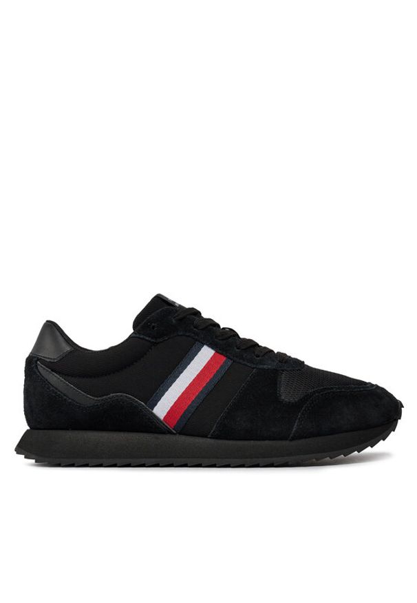 TOMMY HILFIGER - Tommy Hilfiger Sneakersy Runner Evo Mix Ess FM0FM04886 Czarny. Kolor: czarny. Materiał: materiał