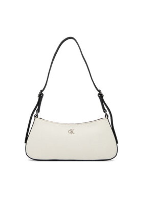 Calvin Klein Torebka Ck Canvas Small Shoulder Bag LV04F3347G Biały. Kolor: biały