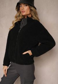 Renee - Czarna Kurtka Baranek Rozpinana Inarethia. Kolor: czarny. Materiał: futro. Sezon: zima