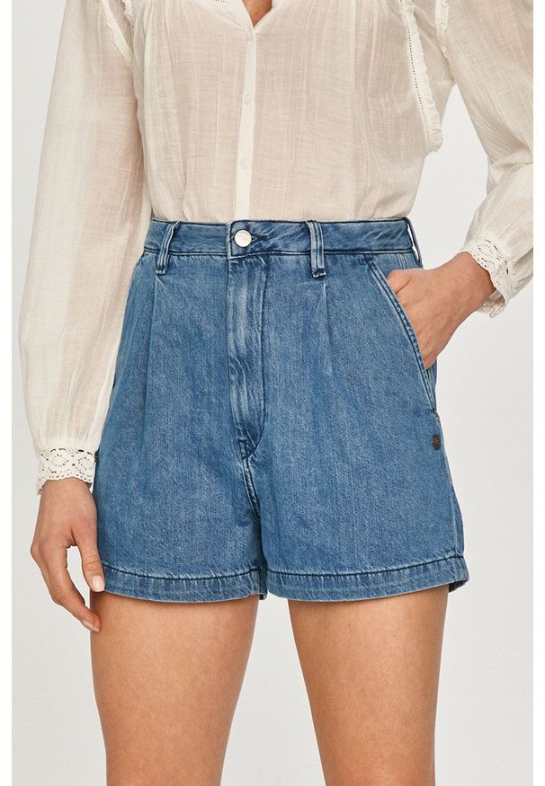Pepe Jeans - Szorty jeansowe Laurel. Okazja: na co dzień. Kolor: niebieski. Styl: casual