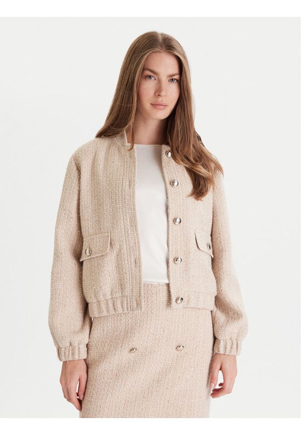 JOOP! Kurtka bomber 58 253J58Jewel 30047954 Beżowy Regular Fit. Kolor: beżowy. Materiał: syntetyk