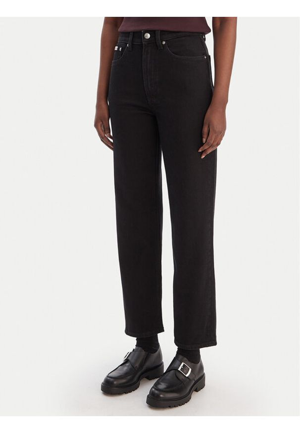 Calvin Klein Jeans Jeansy LV047E734G Czarny Taper Fit. Kolor: czarny