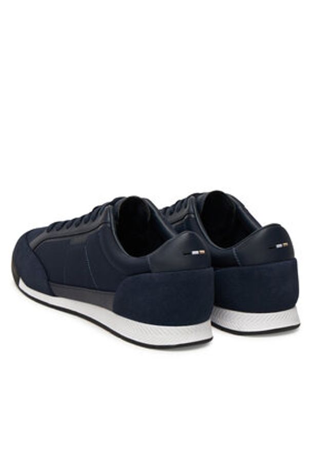 BOSS Sneakersy Nitan 50548864 Granatowy. Kolor: niebieski. Materiał: zamsz, skóra
