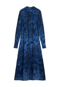 Desigual Sukienka koszulowa Licuado 25WWVW23 Niebieski Regular Fit. Kolor: niebieski. Materiał: wiskoza. Typ sukienki: koszulowe #6