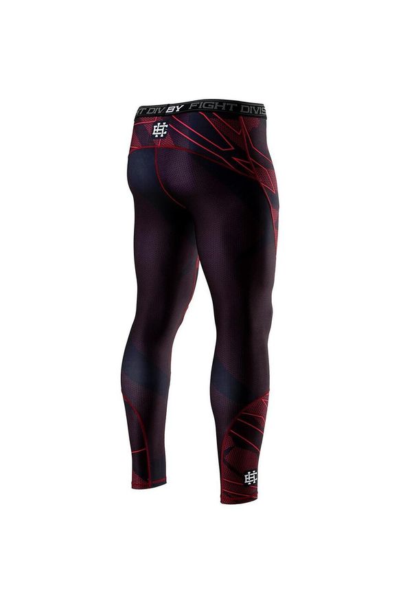 Legginsy sportowe męskie EXTREME HOBBY SHADOW. Kolor: czerwony, brązowy, wielokolorowy. Materiał: poliester, elastan
