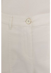 Pennyblack spodnie damskie kolor kremowy szerokie high waist. Stan: podwyższony. Kolor: beżowy #3
