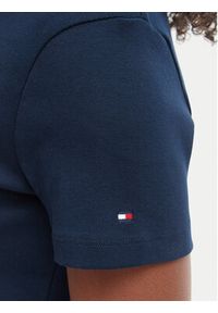 TOMMY HILFIGER - Tommy Hilfiger Polo WW0WW49252 Granatowy Slim Fit. Typ kołnierza: polo. Kolor: niebieski. Materiał: bawełna #4