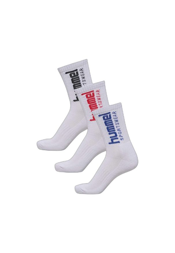 Skarpetki Hummel Chevron High Retro (x3). Kolor: biały. Wzór: kolorowy