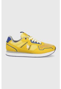 U.S. Polo Assn. sneakersy kolor żółty. Zapięcie: sznurówki. Kolor: żółty. Materiał: guma