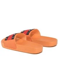 Tommy Jeans Klapki Flag Pool Slide EN0EN00474 Pomarańczowy. Kolor: pomarańczowy #2