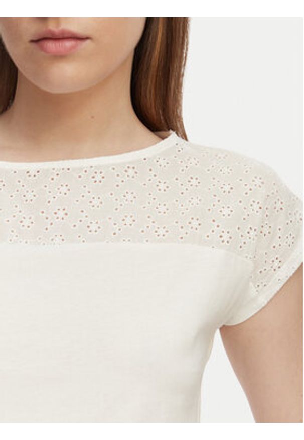 Vero Moda Bluzka Janni 10340707 Biały Regular Fit. Kolor: biały. Materiał: bawełna
