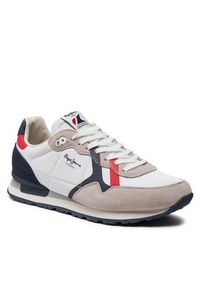 Pepe Jeans Sneakersy Brit Road M PMS40007 Biały. Kolor: biały. Materiał: materiał #5