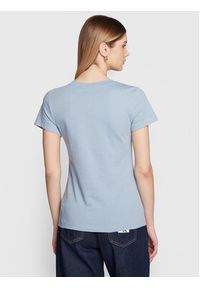 Calvin Klein Jeans T-Shirt J20J220300 Błękitny Slim Fit. Kolor: niebieski. Materiał: bawełna