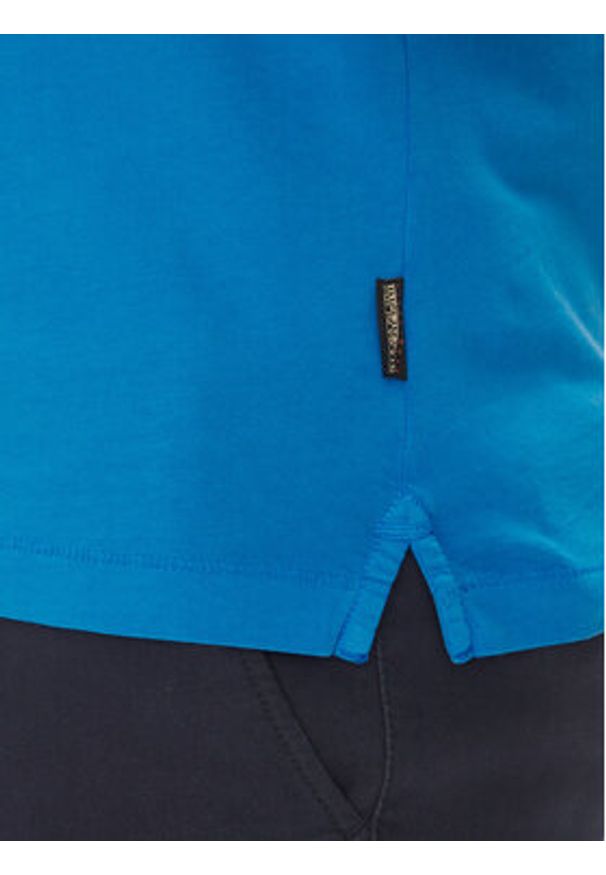 Napapijri Polo Elbas NP0A4GB4 Niebieski Regular Fit. Typ kołnierza: polo. Kolor: niebieski. Materiał: bawełna
