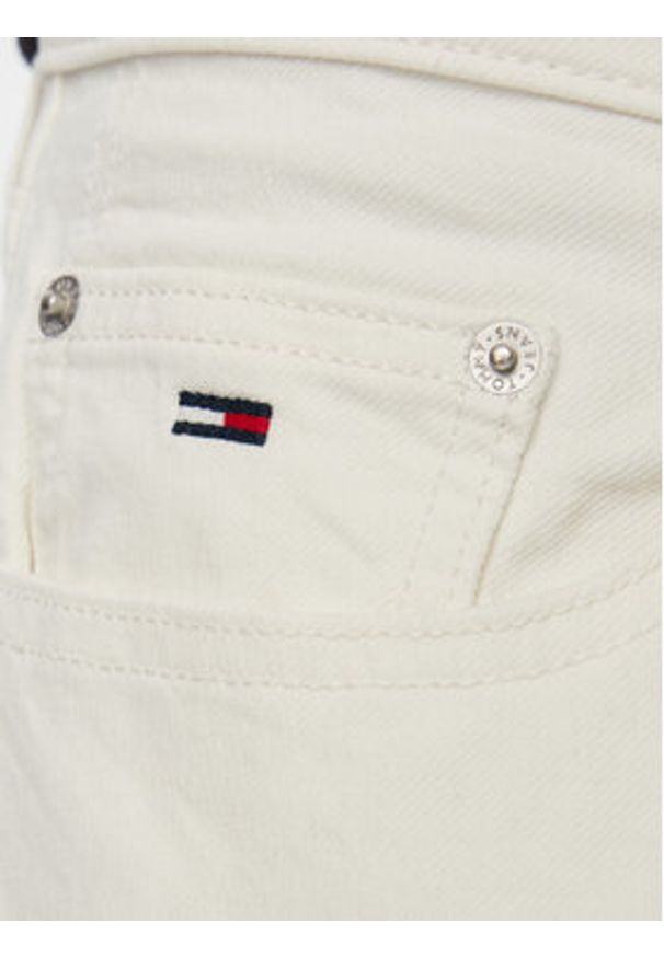 Tommy Jeans Jeansy Scanton DM0DM23270 Biały Slim Fit. Kolor: biały