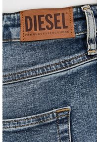 Diesel Jeansy damskie medium waist. Kolor: niebieski #4