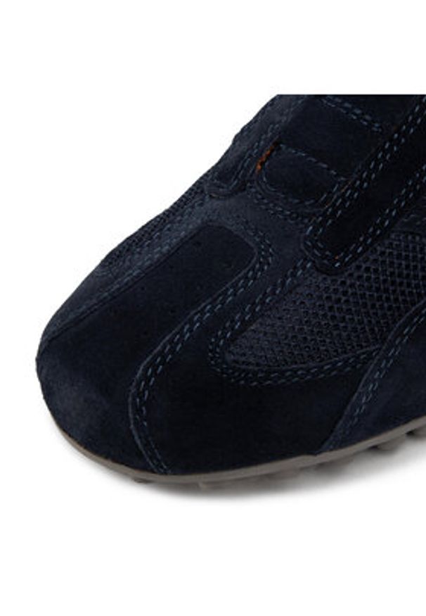 Geox Półbuty U Snake L U4207L 02214 C4002 Granatowy. Kolor: niebieski. Materiał: skóra, zamsz
