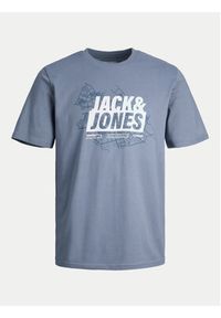 Jack & Jones - Jack&Jones T-Shirt Map 12257908 Niebieski Regular Fit. Kolor: niebieski. Materiał: bawełna #5