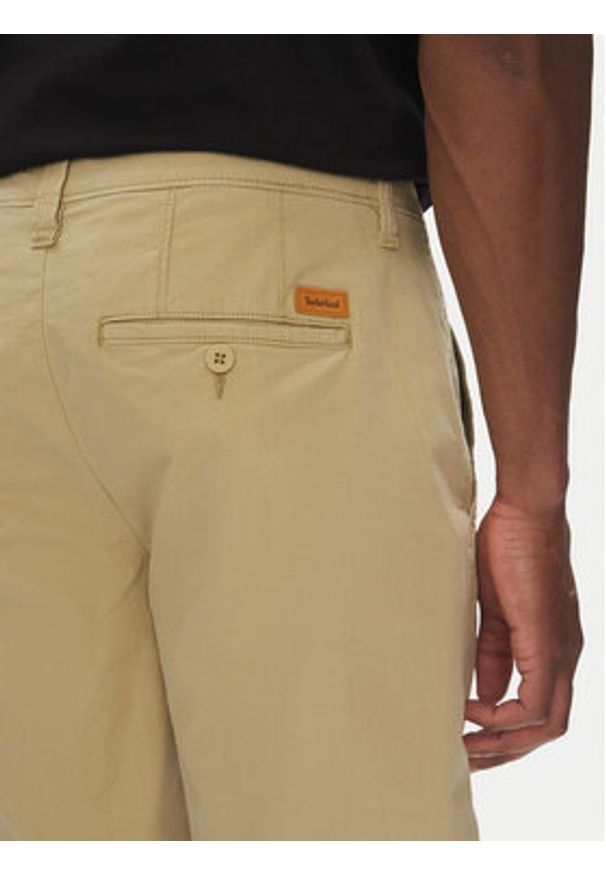 Timberland Szorty materiałowe TB0A5U2K Beżowy Regular Fit. Kolor: beżowy. Materiał: bawełna
