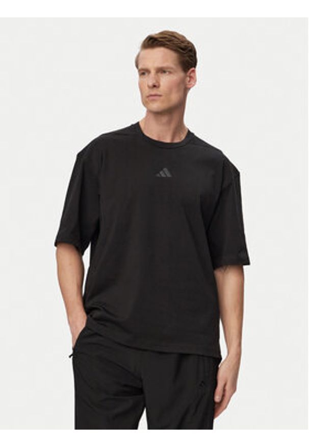 Adidas - adidas T-Shirt PrimeLift Workout JN3680 Czarny Oversize. Kolor: czarny. Materiał: bawełna