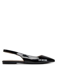 Love Moschino - LOVE MOSCHINO Baleriny JA11021G1MIH0000 Czarny. Kolor: czarny. Materiał: lakier, skóra #1