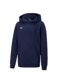 Bluza dla dzieci Puma teamGOAL 23 Casuals Hoody Jr granatowa. Kolor: niebieski. Materiał: materiał, bawełna