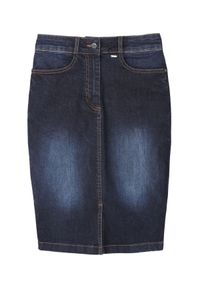 TOP SECRET - Spódnica jeansowa. Okazja: na co dzień. Kolor: niebieski. Materiał: jeans. Długość: do kolan. Sezon: jesień. Styl: casual, klasyczny #2