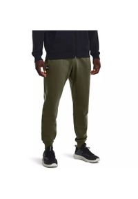 Spodnie dresowe męskie Under Armour Rival Fleece Joggers. Kolor: zielony. Materiał: dresówka