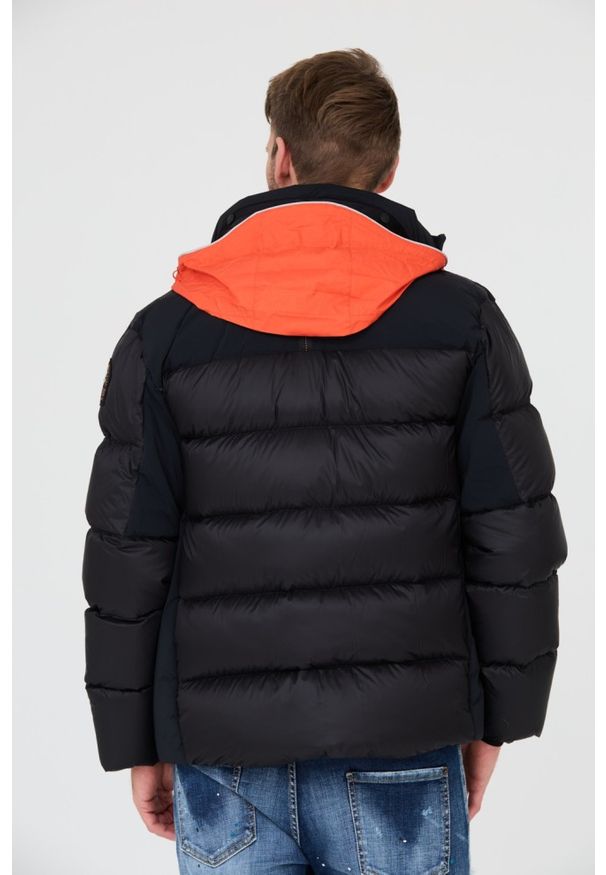 Parajumpers - PARAJUMPERS Czarna męska kurtka Gover, Rozmiar L. Kolor: czarny. Materiał: puch