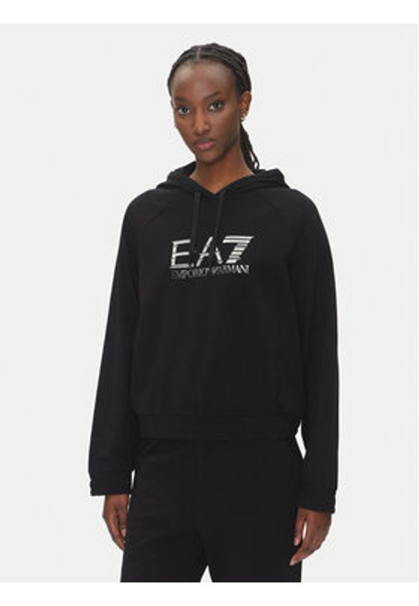EA7 Emporio Armani Dres 7W000122 AF12502 UC001 Czarny Regular Fit. Kolor: czarny. Materiał: bawełna