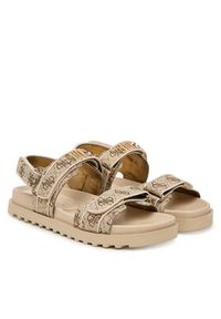 Guess Sandały FLJFDS LEL03 Beżowy. Kolor: beżowy. Materiał: materiał #5