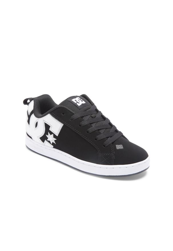 DC Shoes - Skórzane buty dla Kobiety COURT GRAFFIK Czarny. Kolor: czarny. Materiał: poliester, skóra, syntetyk, materiał. Szerokość cholewki: normalna
