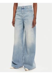 TwinSet - TWINSET Jeansy 251TT2260 Niebieski Wide Leg. Kolor: niebieski