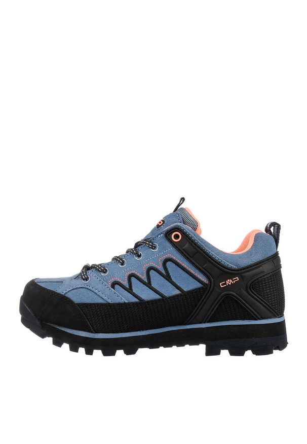 Damskie buty trekkingowe górskie ze skóry zamszowej VIBRAM CMP MOON LOW. Kolor: czarny, niebieski, wielokolorowy. Materiał: zamsz, skóra. Styl: sportowy