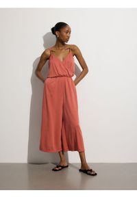 Reserved - Kombinezon z modalem - pomarańczowy. Kolor: pomarańczowy. Materiał: tkanina #1