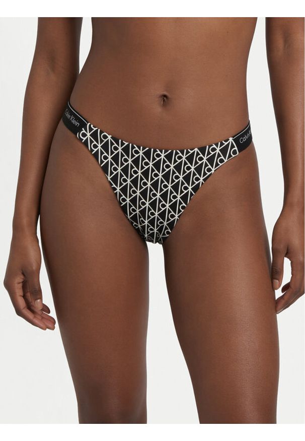 Calvin Klein Dół od bikini LV00Q61206 Czarny. Kolor: czarny. Materiał: syntetyk