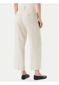 United Colors of Benetton - United Colors Of Benetton Spodnie materiałowe 4AGHDF06R Beżowy Straight Fit. Kolor: beżowy. Materiał: len #3