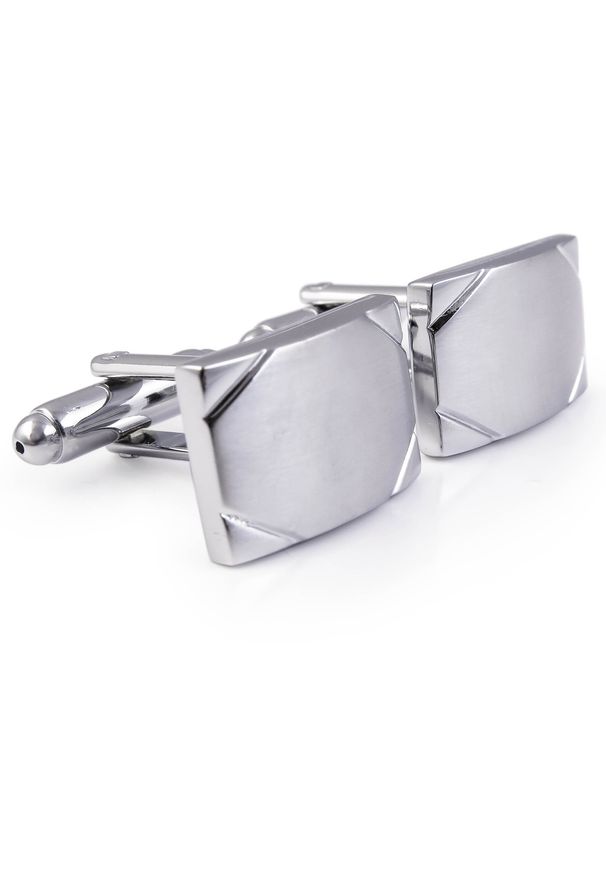 Modini - Matowe spinki do mankietów z błyszczącymi narożnikami N59