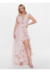 Babylon Sukienka wieczorowa S-MF0212 Różowy Regular Fit. Kolor: różowy. Materiał: syntetyk. Styl: wizytowy #3