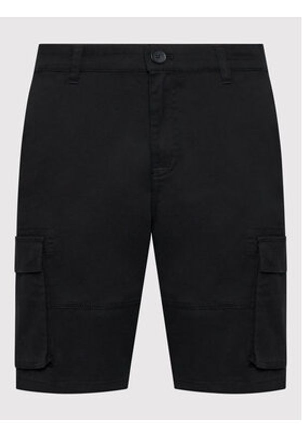 Only & Sons Szorty materiałowe Cam 22016689 Czarny Regular Fit. Kolor: czarny. Materiał: bawełna