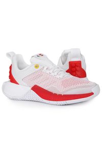 Buty chłopięce sportowe Adidas Lego Sport Pro. Kolor: biały, czerwony, wielokolorowy. Sport: turystyka piesza
