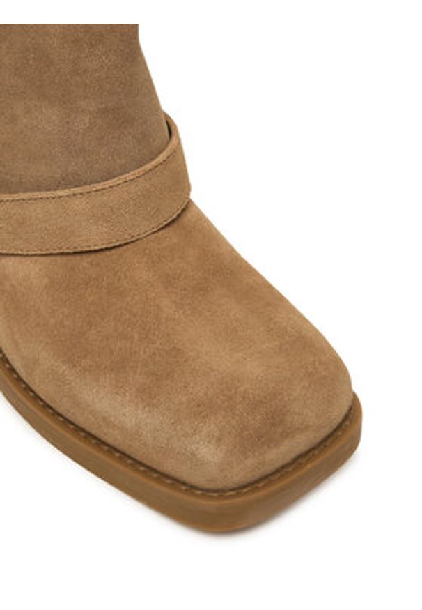 MICHAEL Michael Kors Kozaki 40F5COFB5S Beżowy. Kolor: beżowy. Materiał: skóra, zamsz