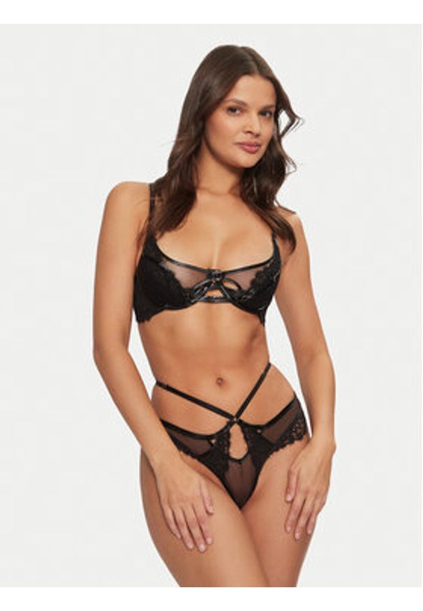 Hunkemöller Biustonosz balkonetka Kali 206198 Czarny. Kolor: czarny. Materiał: syntetyk