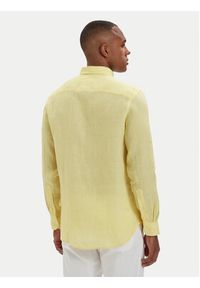 TOMMY HILFIGER - Tommy Hilfiger Koszula MW0MW41530 Żółty jasny Regular Fit. Kolor: żółty. Materiał: len #4