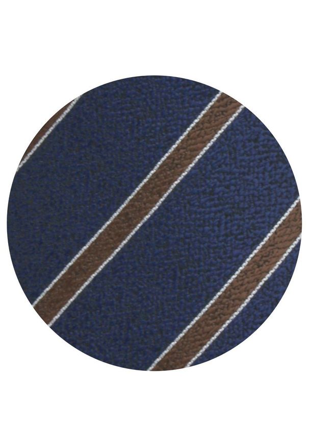 Krawat Męski - Angelo di Monti - Granat w Prążek. Kolor: niebieski. Materiał: tkanina. Wzór: prążki. Styl: elegancki, wizytowy
