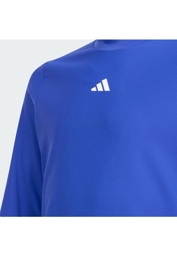 Adidas - Dziecięca koszulka ochronna z długim rękawem. Kolor: niebieski. Materiał: materiał