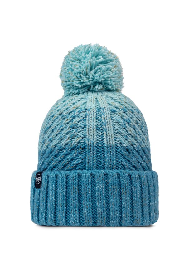 Buff - Czapka BUFF KNITTED & FLEECE BAND BEANIE AKNA TOURMALINE. Kolor: niebieski. Sezon: zima. Styl: sportowy