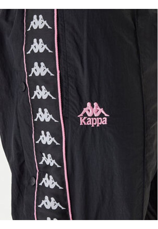 Kappa Spodnie dresowe 361W7JW Czarny Comfort Fit. Kolor: czarny. Materiał: syntetyk